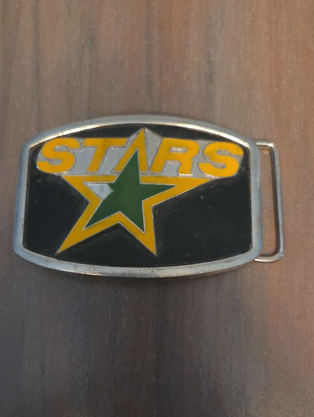 Dallas Stars Belt Buckle..note..missing Piece in Green Star...